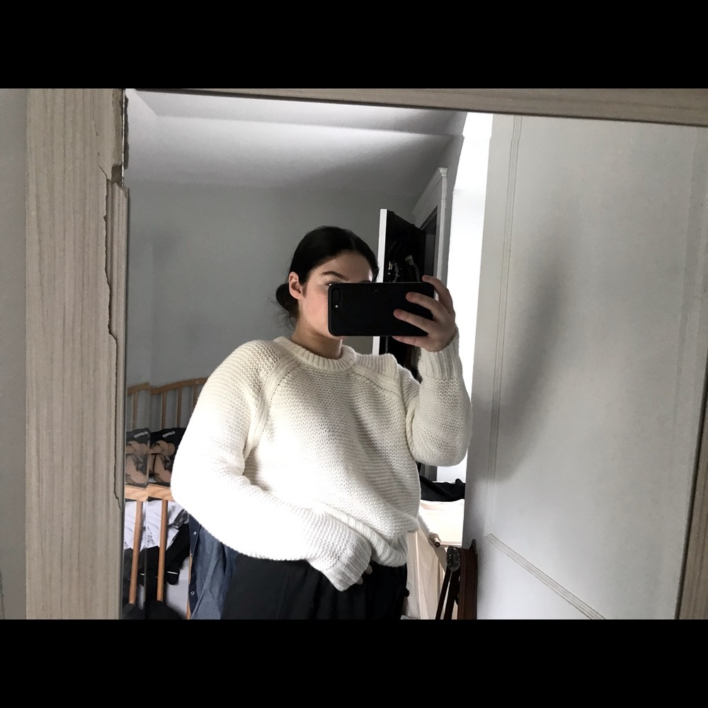 CUTE FISHERMAN SWEATER - CREAM